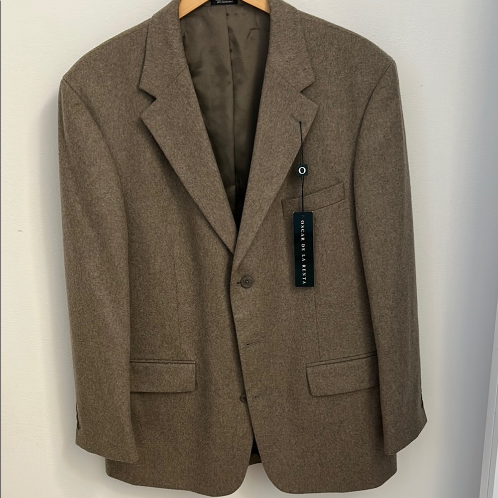 NWT Vintage Oscar de la Renta Wool Cashmere Blazer 44R